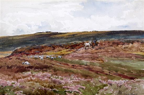 Claude Hayes (1852-1922) Dartmoor landscape, 6.25 x 10in.